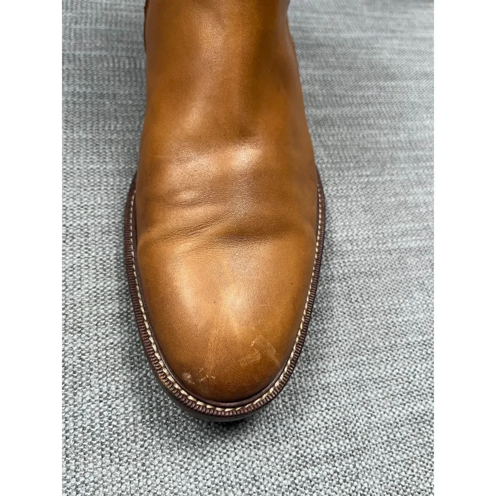 Banana Republic Leather Jodhpur Ankle Boots Mens 11 Brown Zip Buckle Straps